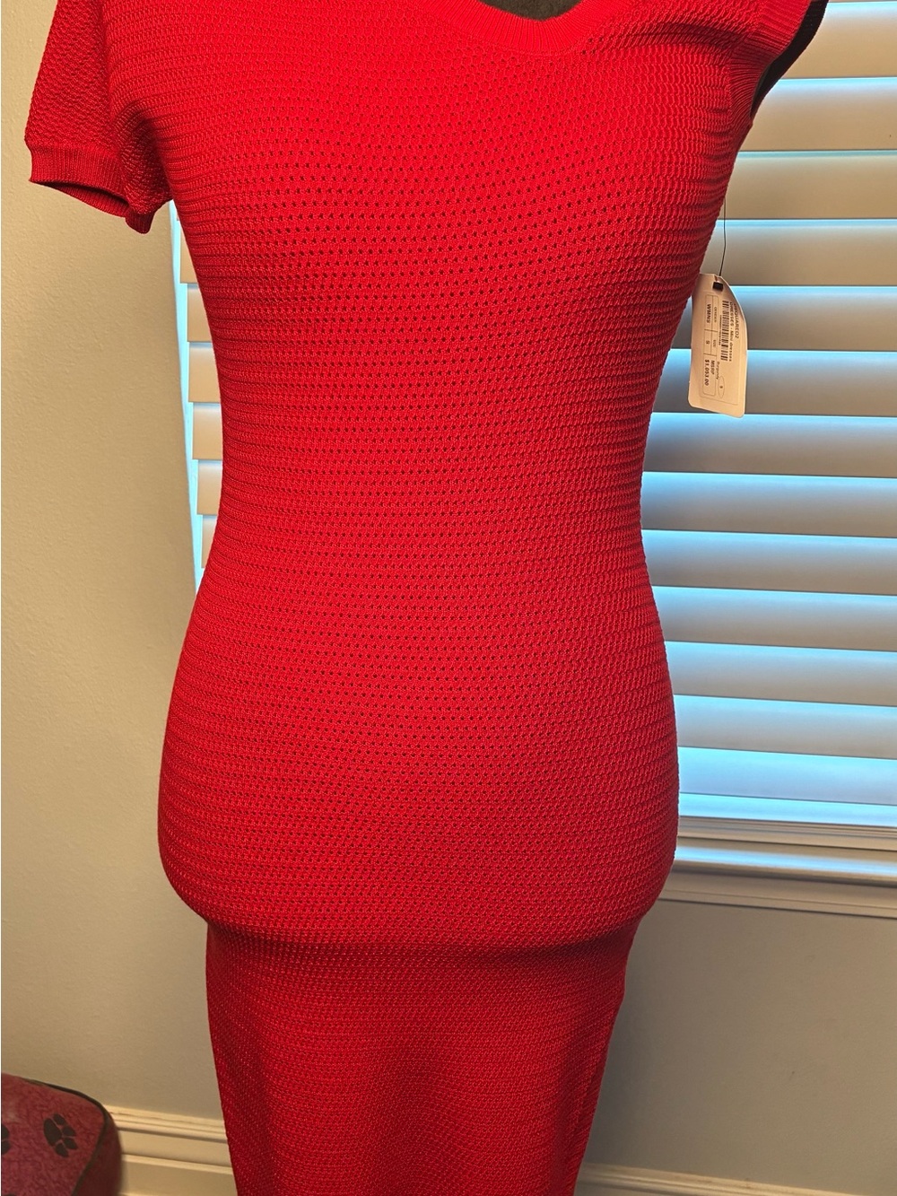 DSQUARED2 Red Knit Midi Dress -NWT